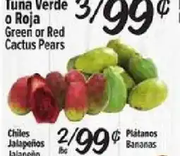 El Super Green or Red Cactus Pears offer