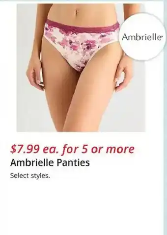 JC Penney Ambrielle Panties offer