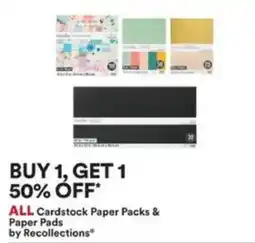 Michaels All Cardstock Paper Packs & Paper Pads by Recollections offer