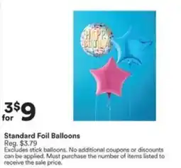 Michaels Standard Foil Balloons offer