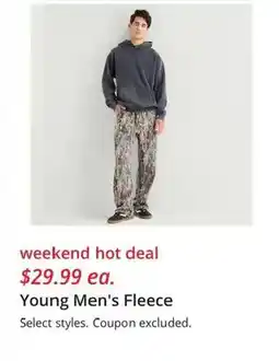 JC Penney Young Men's Fleece offer