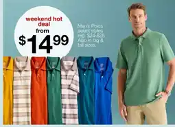 JC Penney Men's Polos offer