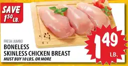 Karns Fresh jumbo boneless skinless chicken breast offer