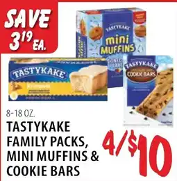 Karns Tastykake family packs, mini muffins & cookie bars offer
