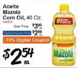 El Super Mazola Corn Oil offer