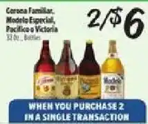 El Super Corona Familiar, Modelo Especial, Pacifico or Victoria offer
