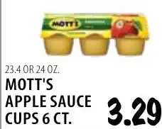 Karns Mott's apple sauce cups offer