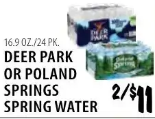 Karns Deer Park or Poland Springs spring water offer