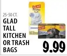 Karns Glad tall kitchen or trash bags offer