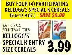 Karns Kellogg's Special K Entry Size Cereals offer