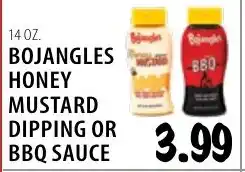 Karns Bojangles honey mustard dipping or bbq sauce offer