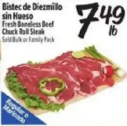 El Super Fresh Boneless Beef Chuck Roll Steak offer