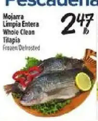 El Super Pescaderia whole clean tilapia offer