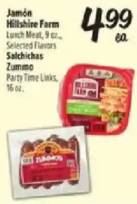 Fiesta Mart Jamón Hillsshire Farm Lunch Meat offer
