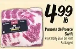 Fiesta Mart Swift Pork Belly Skin On Half Packaged offer