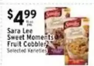 Associated Sara Lee Sweet Moments Fruit Cobbler offer