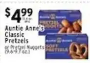 Associated Auntie Anne's Classic Pretzels or Pretzel Nuggets offer