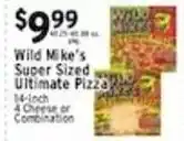 Associated Wild Mike's Super Sized Ultimate Pizza offer