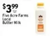 Associated Five Acre Farms Local Butter Milk offer