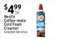 Associated Nestle coffee-mate cold foam creamer offer