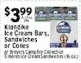 Associated Klondike Ice Cream Bars, Sandwiches or Cones offer