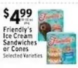Associated Friendly's Ice Cream Sandwiches or Cones offer