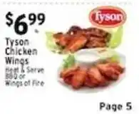 Associated Tyson Chicken Wings offer
