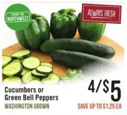 Haggen Food Cucumbers or Green Bell Peppers offer