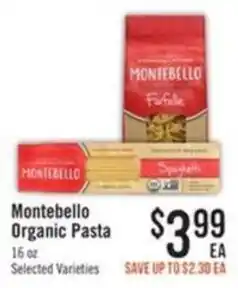 Haggen Food Montebello Organic Pasta offer