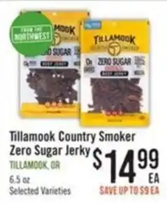 Haggen Food Tillamook Country Smoker Zero Sugar Jerky offer