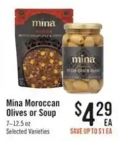 Haggen Food Mina Moroccan Olives or Soup offer