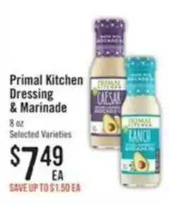 Haggen Food Primal Kitchen Dressing & Marinade offer
