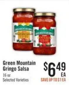 Haggen Food Green Mountain Gringo Salsa offer