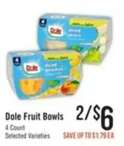 Haggen Food Dole Fruit Bowls offer