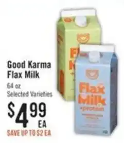 Haggen Food Good Karma Flax Milk offer