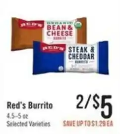 Haggen Food Red's Burrito offer