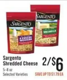 Haggen Food Sargento shredded cheese offer