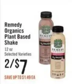Haggen Food Remedy Organics Plant Based Shake offer