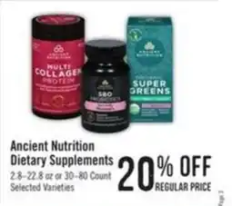 Haggen Food Ancient Nutrition Dietary Supplements offer