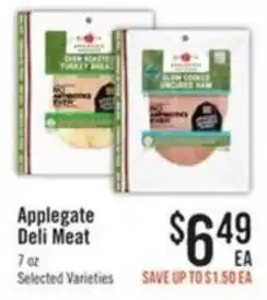 Haggen Food Applegate Deli Meat offer