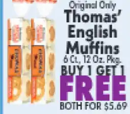 Marino's Supermarket Thomas' English Muffins offer