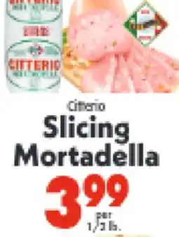 Marino's Supermarket Slicing Mortadella offer