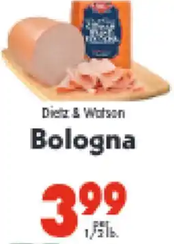 Marino's Supermarket Dietz & Watson Bologna offer