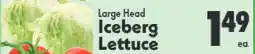 Marino's Supermarket Large Head Iceberg Lettuce offer