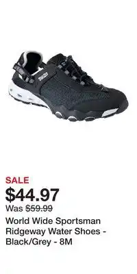Cabela's World Wide Sportsman Ridgeway Water Shoes - Black/Grey - 8M offer