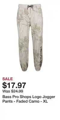 Cabela's Bass Pro Shops Logo Jogger Pants - Faded Camo - XL offer