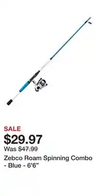 Cabela's Zebco Roam Spinning Combo - Blue - 6'6 offer