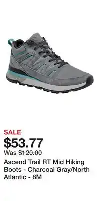 Cabela's Ascend Trail RT Mid Hiking Boots - Charcoal Gray/North Atlantic - 8M offer