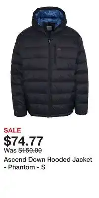 Cabela's Ascend Down Hooded Jacket - Phantom - S offer