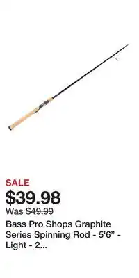 Cabela's Bass Pro Shops Graphite Series Spinning Rod - 5'6 - Light - 2 Pieces - A offer